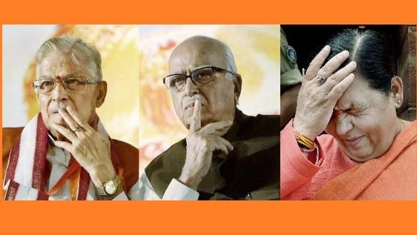 File photo of BJP leaders L K Advani, Murli Manohar Joshi and Uma Bharti File photo of BJP leaders L K Advani, Murli Manohar Joshi and Uma Bharti