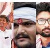 Alpesh Thakor, Hardik Patel and Jignesh Mevani (left to right)