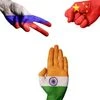 India, China, Russia, flag
