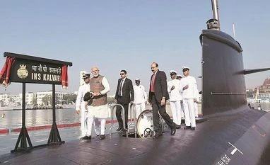 Scorpene submarines lack torpedoes, Navy initiates secret procurement Prime Minister Narendra Modi at the commissioning of Scorpene-class submarine INS Kalvari at the Naval Dockyard in Mumbai on Thursday. Photo: PTI