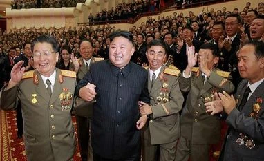 North Korea: The costs of war, calculated North Korean leader Kim Jong Un during a celebration for nuclear scientists and engineers who contributed to a hydrogen bomb test. Photo: KCNA via Reuters