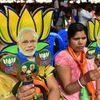 Supporters of BJP  during the Parivartan Rally in Bengaluru on Sunday