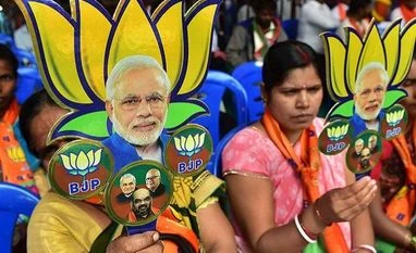 Gujarat: BJP retains edge, wins 47 municipalities but vote share comes down Supporters of BJP during the Parivartan Rally in Bengaluru on Sunday
