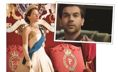 Netflix crafts a brand with many faces (L to R) Netflix is currently running ads for its show 'The Crown' on hoardings and in the past it has used actor Rajkumar Rao to promote 'Narcos'