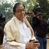 Congress leader and former Union Finance Minister P. Chidambaram outside the Parliament House in New Delhi