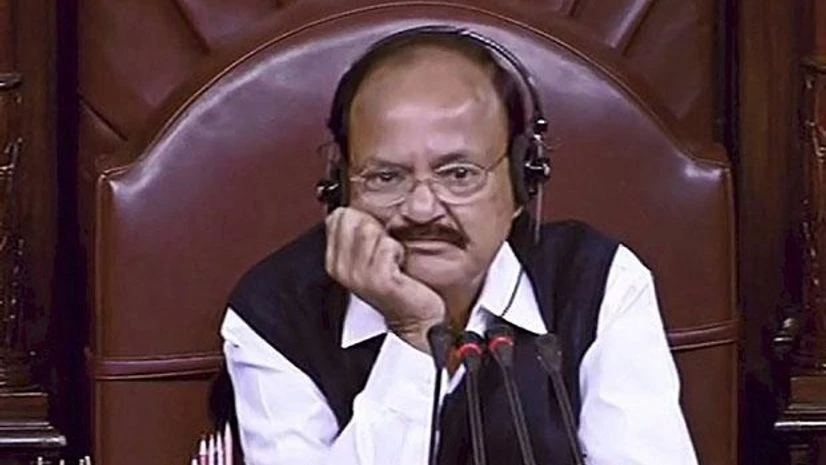 Vice President M Venkaiah Naidu in the Rajya Sabha in New Delhi Vice President M Venkaiah Naidu in the Rajya Sabha in New Delhi