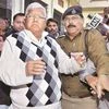 RJD chief Lalu Prasad after being convicted in fodder scam case, in Ranchi on Saturday. Photo: PTI