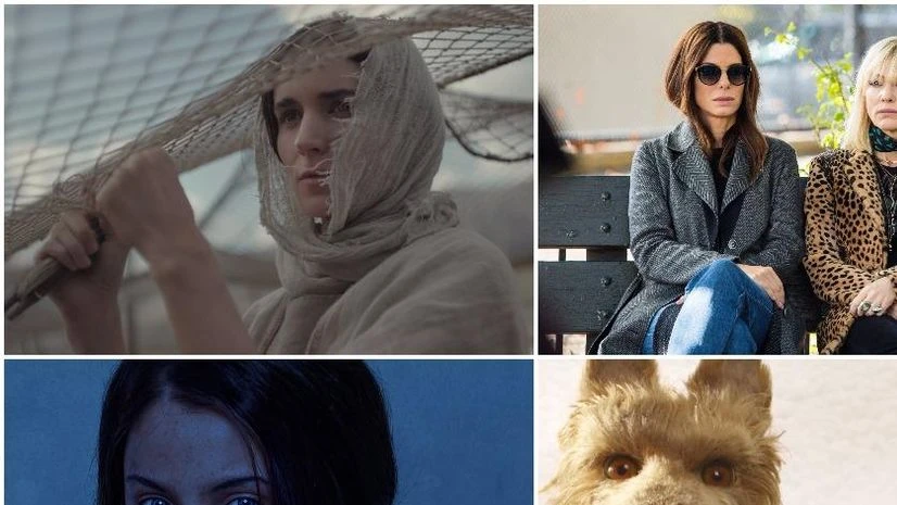 collage (Clockwise from top right) Stills from Mary Magdalene, Ocean’s 8, Isle of Dogs, Pari and The Song of Scorpions