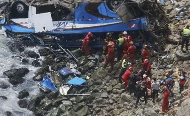 Peru bus crash death toll climbs to 48; rescue operations underway Peru bus crash