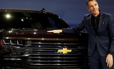 General Motors General Motors Global Design chief Michael Simcoe helps unveil new Chevy Silverado trucks at the North American International Auto Show in Detroit. Photo: Reuters