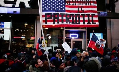 In pics: Haitian-Americans protest Donald Trump's 'racism' at Times Square In pics: Haitian-Americans protest Donald Trump's 'racism' at Times Square