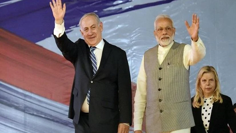 Prime Minister Narendra Modi with his Israeli counterpart Benjamin Netanyahu during the inauguration of the International Center For Entrepreneurship & Technology – iCreate at Deo Dholera village in Ahmedabad Prime Minister Narendra Modi with his Israeli counterpart Benjamin Netanyahu during the inauguration of the International Center For Entrepreneurship & Technology – iCreate at Deo Dholera village in Ahmedabad