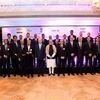 Netanyahu, Modi with business leaders on Tuesday. Photo: Twitter