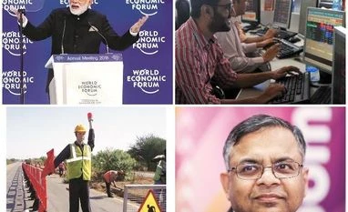 News digest: Davos 2018, OTC drugs, stock markets, robot flagmen, and more collage