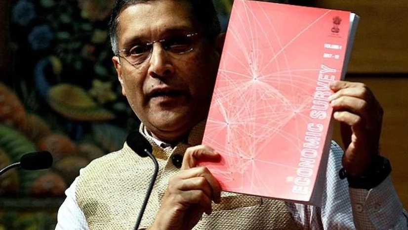 Chief Economic Advisor Arvind Subramanian with Sanjiv Sanyal during a Press Conference on Economic Survey 2017-18 in New Delhi. Photo: Dalip Kumar Chief Economic Advisor Arvind Subramanian with Sanjiv Sanyal during a Press Conference on Economic Survey 2017-18 in New Delhi. Photo: Dalip Kumar