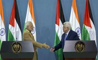 PM Modi meets Palestine President Abbas; deals worth $50 million signed PM Modi meets Palestine's President Mahmoud Abbas