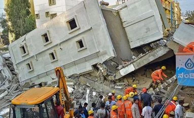 Bengaluru building collapse: 3 killed, 15 workers trapped under debris Bengaluru Building collapse, construction workers,National Disaster Response Force, NDRF,