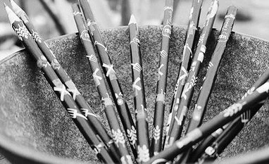 Saving trees: Art of sprouting eco-friendly pencils from recycled materials pencils