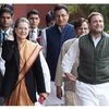 Congress President Rahul Gandhi with Sonia Gandhi and other leaders arrives to preside the party's ‘Steering Committee' meeting in New Delhi. (Photo: PTI)