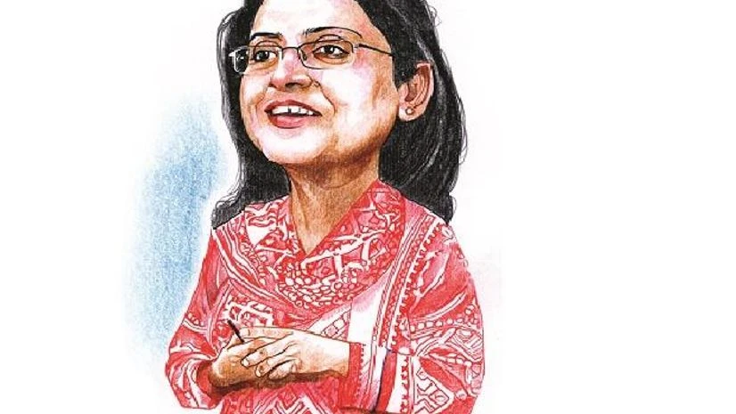 Rukmini Banerji. Illustration: Binay Sinha Rukmini Banerji. Illustration: Binay Sinha