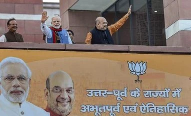 BJP looking far from jittery despite discontent among sullen allies Narendra MODI, tRIPURA ELECTION, tRIPURA ASSEMBLY ELECTION, pm NARENDRA MODI, AMIT SHAH, BJP, left bastion,defeat of left, northeast election, left, congress, karnataka,