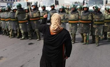 Ethnic Uighurs community in Xinjiang province protest Chinese crackdown Uighur
