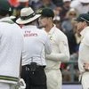 Cameron Bancroft of Australia talks to the umpire on the third day of the third cricket test between South Africa and Australia at Newlands Stadium, in Cape Town. File photo: PTI