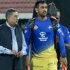 Chennai Super Kings (CSK) skipper MS Dhoni with  former BCCI President and Managing Director of India Cements N Srinivasan during the practice session of IPL T20-2018 tournament at MAC Stadium in Chennai. Photo: PTI