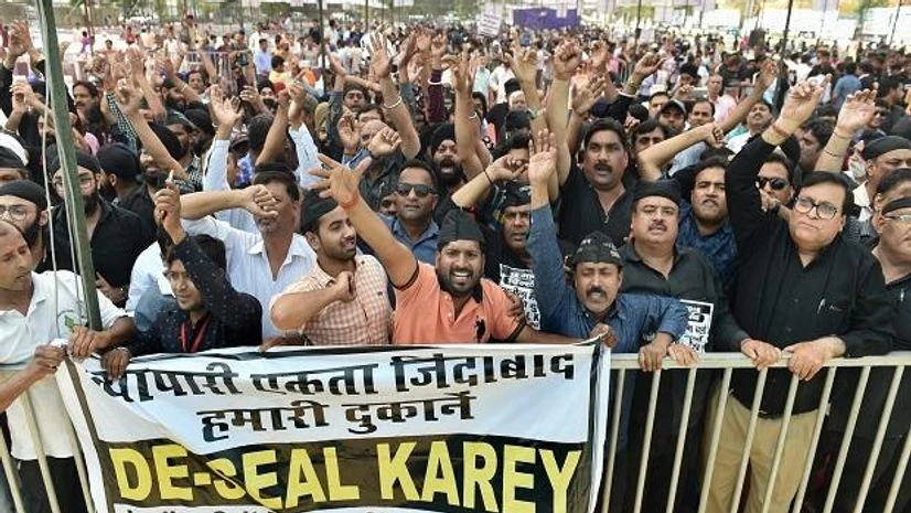 Delhi Sealing drive, traders protest Delhi Sealing drive, traders protest