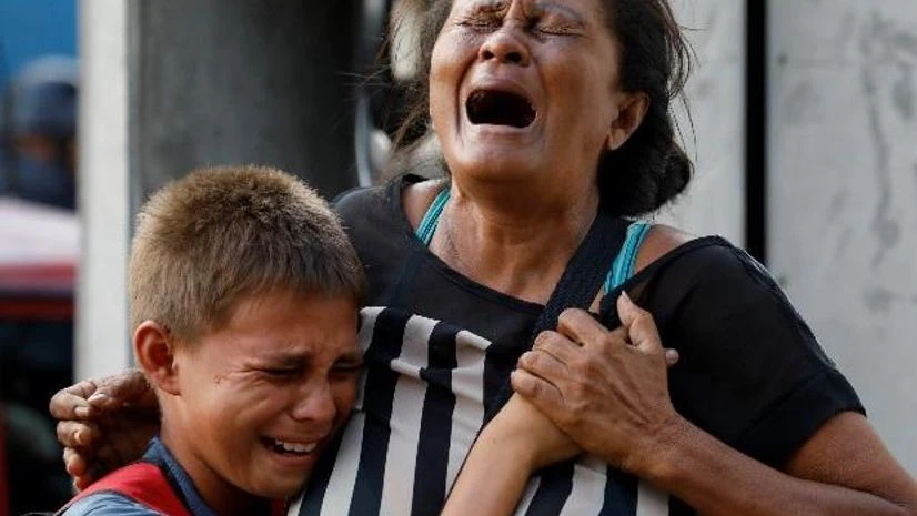 Venezuela prison fire .