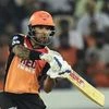 Shikhar Dhawan in action against Rajasthan Royals IPL 2018. Photo: PTI