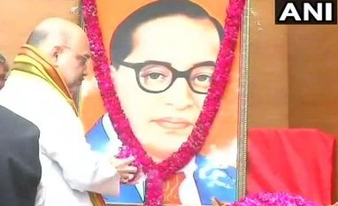 Dalits 'cleanse' Ambedkar statue after tributes by Maneka, BJP leaders ambedkar jayanti, amit shah, br ambedkar