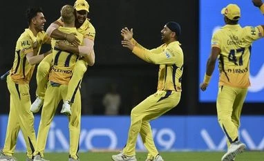 IPL 2018: Watson's century helps CSK beat Rajasthan Royals by 64 runs CSK player Suresh Raina celebrate with teammates the wicket of Kolkata Knight Riders (KKR)'s batsman Robin Uthappa during the IPL 2018 cricket match at MAC Stadium in Chennai. File Photo: PTI