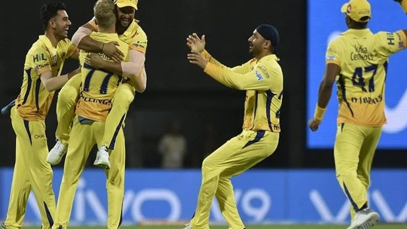 CSK player Suresh Raina celebrate with teammates the wicket of Kolkata Knight Riders (KKR)'s batsman Robin Uthappa during the IPL 2018 cricket match at MAC Stadium in Chennai. File Photo: PTI CSK player Suresh Raina celebrate with teammates the wicket of Kolkata Knight Riders (KKR)'s batsman Robin Uthappa during the IPL 2018 cricket match at MAC Stadium in Chennai. File Photo: PTI