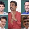 Pratap Simha (top left), Pralhad Joshi (top right), Sanjay B Patil (bottom right), Anantkumar Hegde (top left), Nalin Kumar Kateel (centre)