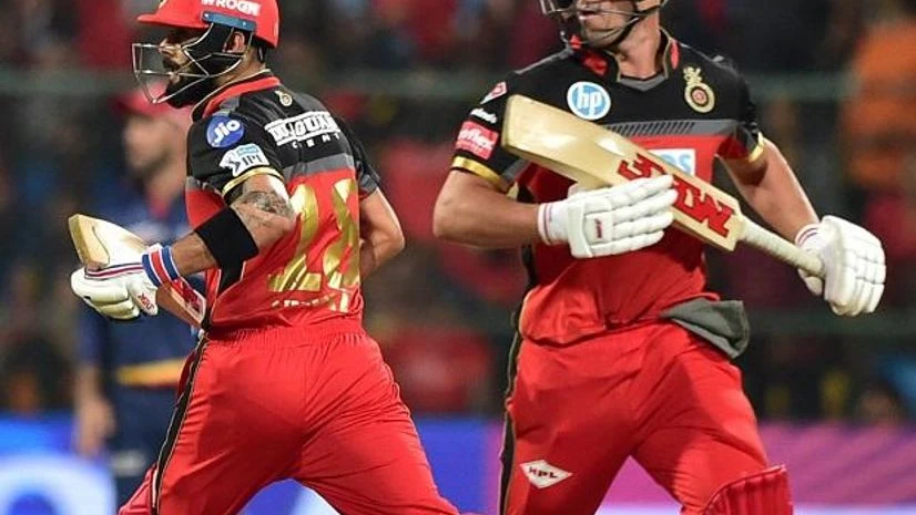 A B De Villiers, VIrat Kohli, RCB, IPL IPL 2018: AB De Villiers ripping DD apart, Cory out; RCB need 27 from 25