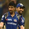 Mumbai Indans bowler Jasprit BUmrah celebrates the wicket of Sunrisers Hydrabad batsman Rashid Khan during the IPL match played in Mumbai. Photo: PTI