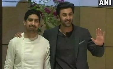 See Pics: Ambanis host star-studded party after daughter Isha's engagement Ayan Mukerji and Ranbir Kapoor at Isha Ambani and Anand Piramal. Photo: ANI