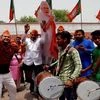 BJP workers on streets