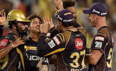 IPL 2018: KKR will eye a bounceback against table-toppers SRH on Saturday KKR vs RR, IPL 2018, Kolkata Knight Riders bowler Kuldeep Yadav reacts after the dismissal of Rajasthan Royals' Ben Stokes during their IPL 2018 cricket match, in Kolkata. Photo: PTI