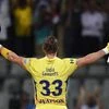 Chennai Super Kings batsman Shane Watson celebrates his century against Sunrisers Hyderabad in the IPL 2018 final match, in Mumbai. Photo: PTI