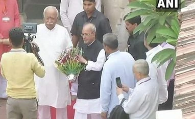 At RSS founder's birthplace, Pranab calls him 'great son of Mother India' Pranab Mukherjee