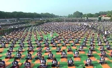 World embraces Yoga as biggest mass moment for good health, wellbeing: Modi Yoga Day