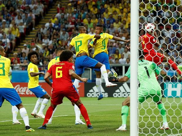 Fernandinho's own goal opened the scoresheet for Belgium Fernandinho's own goal opened the scoresheet for Belgium