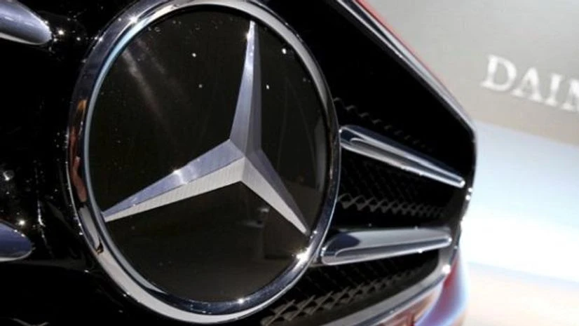 The Mercedes-Benz logo is seen before the company's annual news conference in Stuttgart, Germany The Mercedes-Benz logo is seen before the company's annual news conference in Stuttgart, Germany