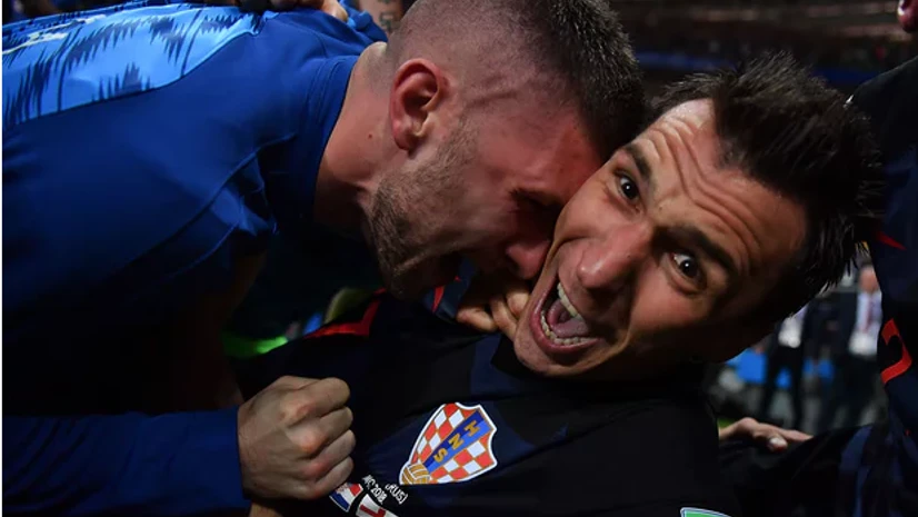 Croatia goal Fifa World Cup 2018: Photographer becomes part of Croatia goal celebration