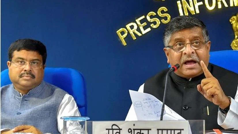 Cabinet decision Union Minister for IT and Law and Justice Ravi Shankar Prasad addresses the media during a press briefing on the cabinet decisions, in New Delhi. (Photo: PTI)