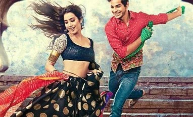 'Dhadak' box office day 1: Karan Johar elated as Sairat remake beats SOTY Dhadak poster. Phot: Twitter