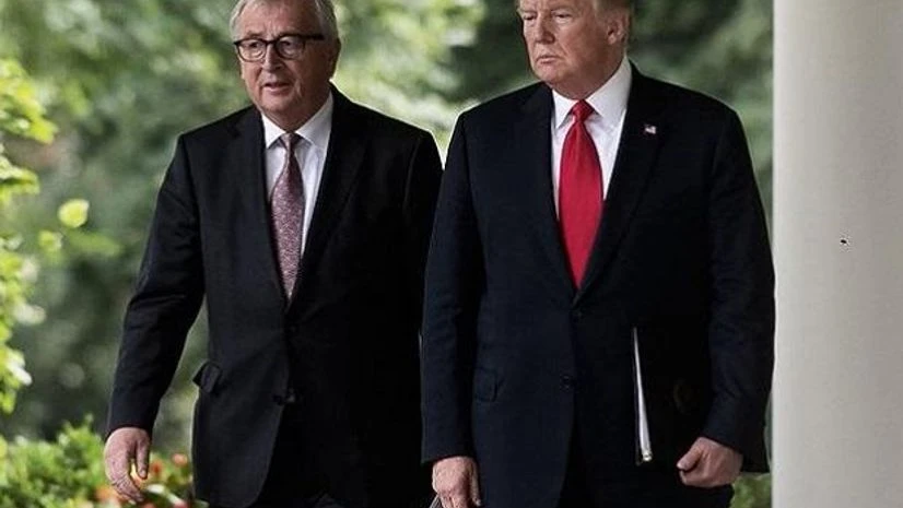 Donald trump, jean claude juncker European Commission President Jean-Claude Juncker (left) and US President Donald Trump. Photo: Twitter (@Scavino45)