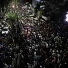Karunanidhi, DMK supporters outside Kauvery Hospital